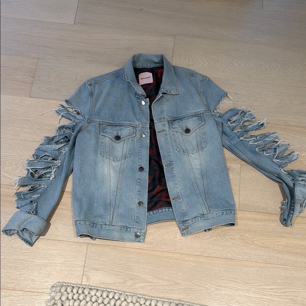 Palm Angels Distressed Denim Jacket